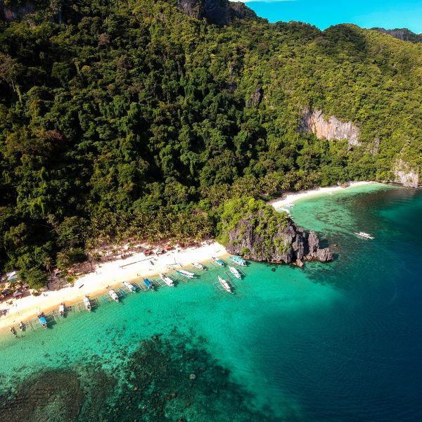 Luftaufnahme Palawan Meer und Strand